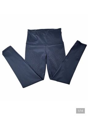 Elastique L’original High-Waist Navy Leggings with beading for lymph drainage